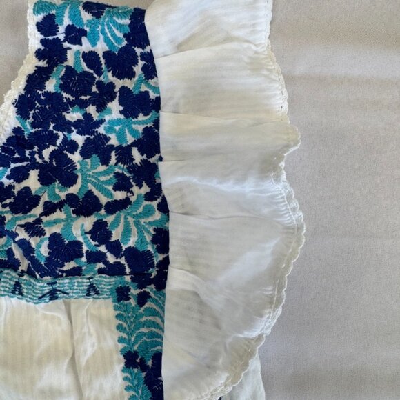 J. Marie The Anna Grace Dress White with Blue Flowers Size S - Picture 10 of 12